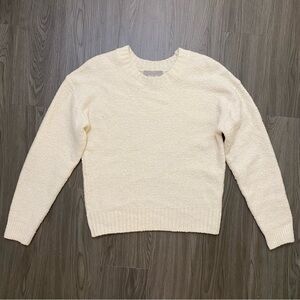 Everlane The Teddy Crew Neck Sweater S in White Buttermilk Ivory